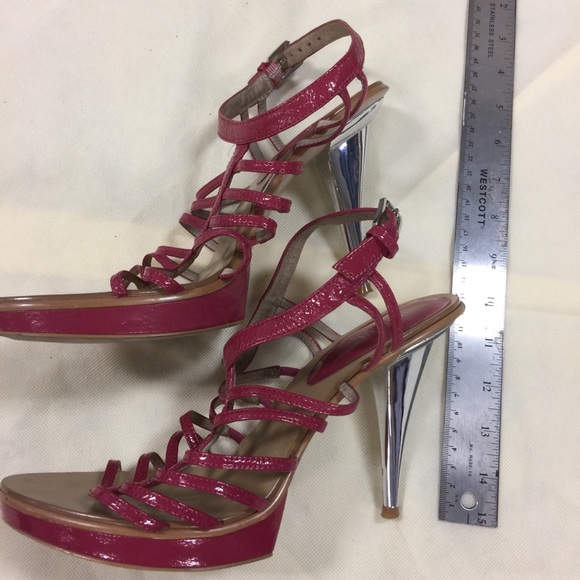 Michael Kors pink heeled platform sandals - Picture 2 of 6